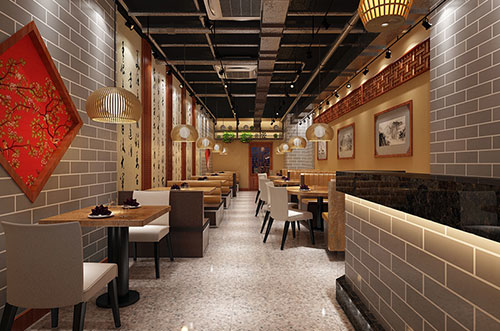 咸宁传统中式餐厅餐馆装修设计效果图
