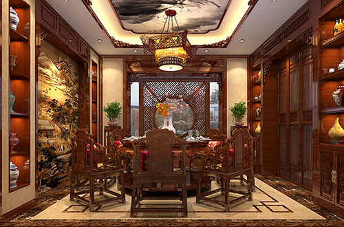咸宁温馨雅致的古典中式家庭装修设计效果图